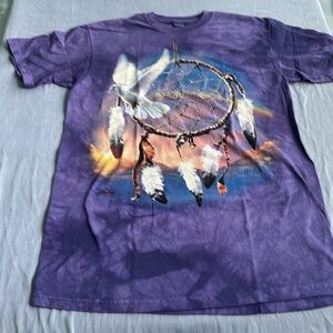 THE MOUNTAIN / purple T-shirts /￼ dreamcatcher and white dove/ size M￼